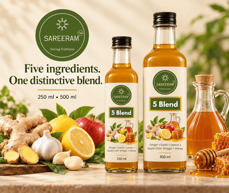 5Blend - Herbal Beverage Concentrate (Ginger, Garlic, Lemon, ACV and Honey)