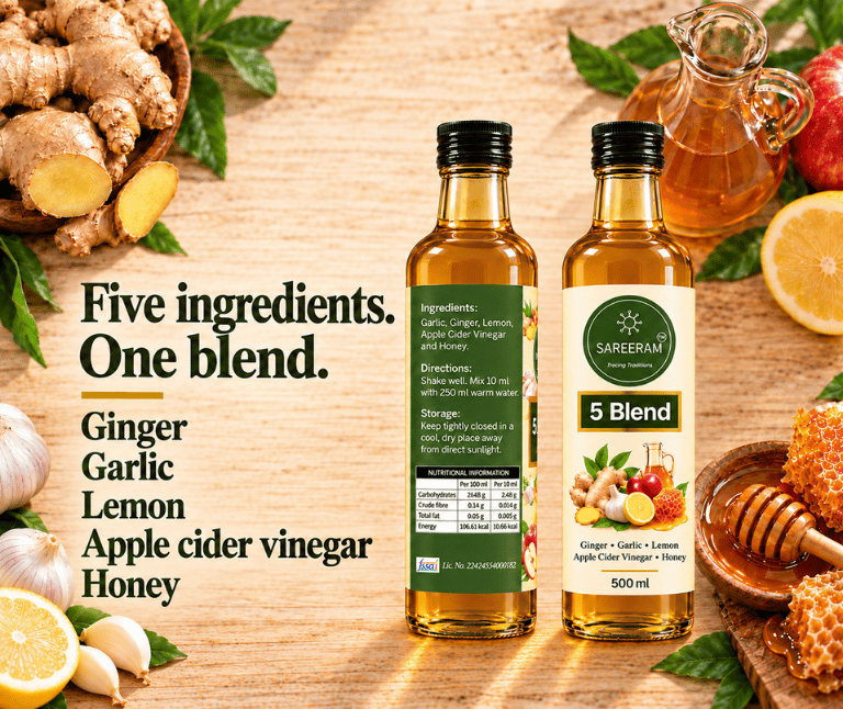 5Blend - Herbal Beverage Concentrate (Ginger, Garlic, Lemon, ACV and Honey) Hover Image