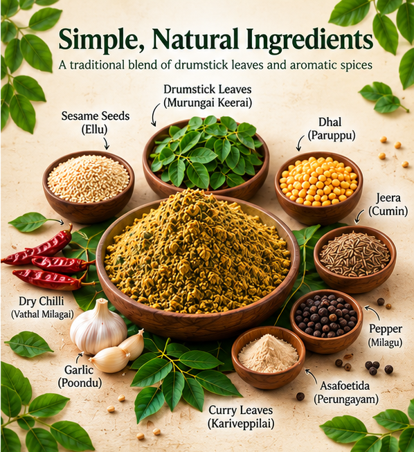 Murungai Keerai Idli Podi (150g) Hover Image